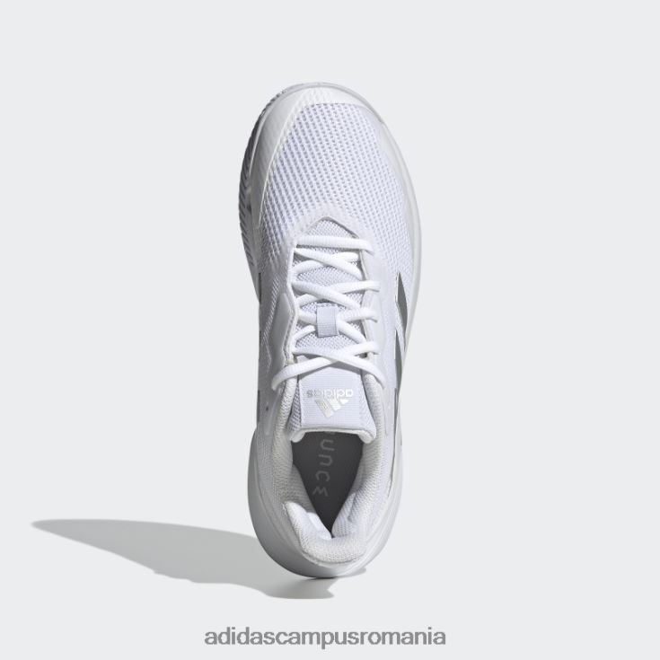 adidas campus romania courtjam control pantofi de tenis argintiu fierbinte femei alb/argintiu J266N222260