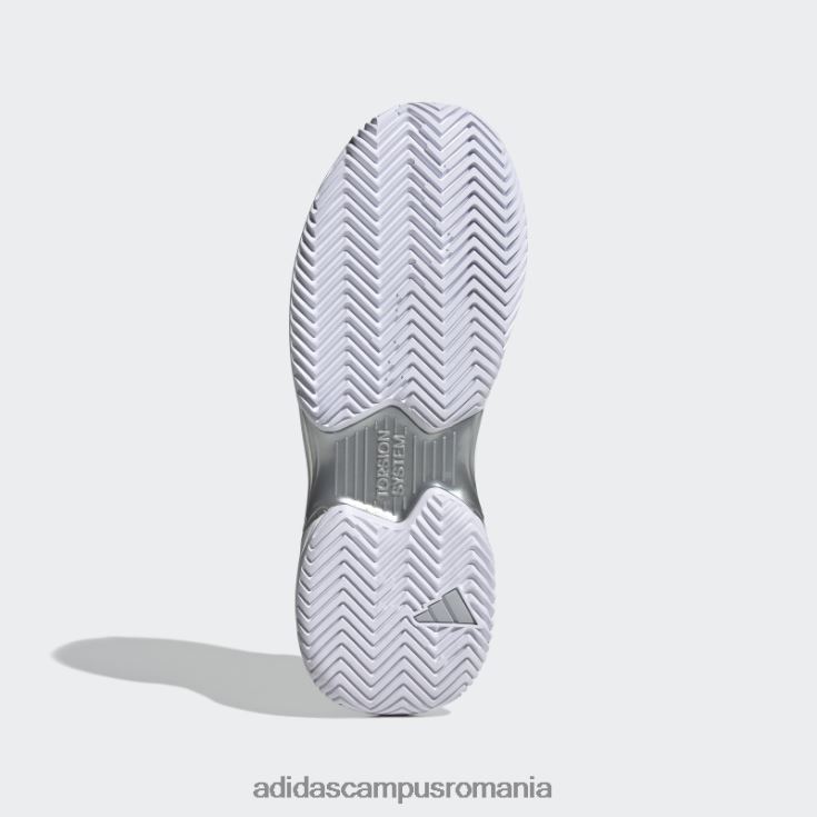 adidas campus romania courtjam control pantofi de tenis argintiu fierbinte femei alb/argintiu J266N222260