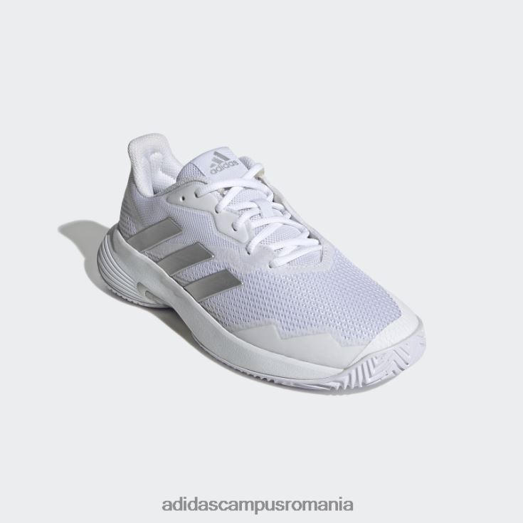 adidas campus romania courtjam control pantofi de tenis argintiu fierbinte femei alb/argintiu J266N222260