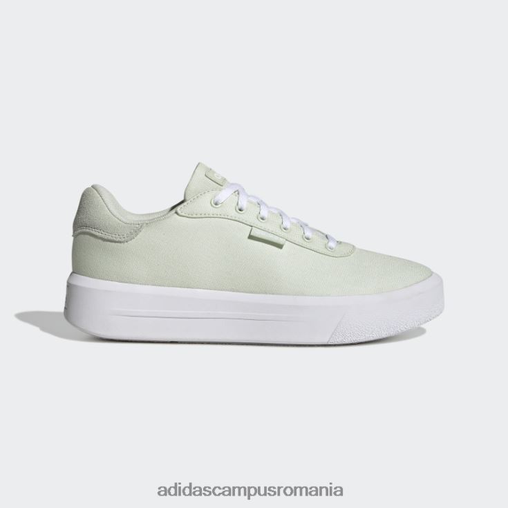adidas campus romania curte platformă cln pantofi verzi adidas femei verde/alb/negru J266N221990