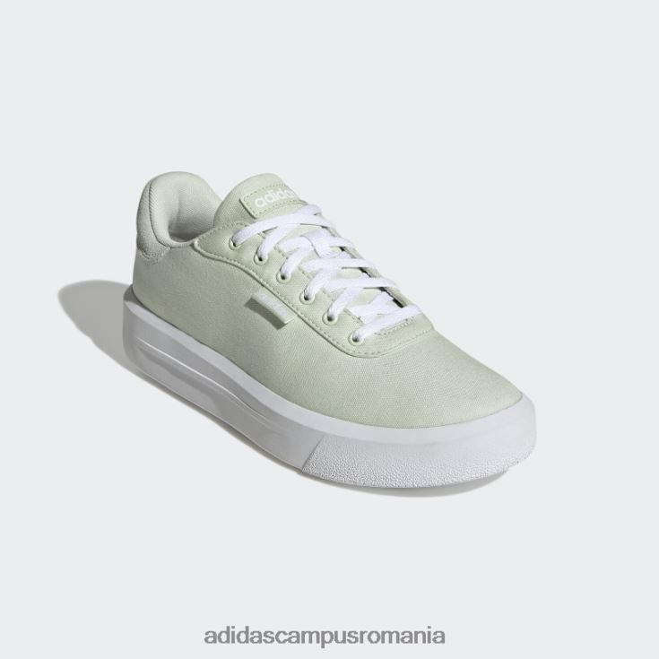 adidas campus romania curte platformă cln pantofi verzi adidas femei verde/alb/negru J266N221990