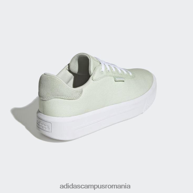 adidas campus romania curte platformă cln pantofi verzi adidas femei verde/alb/negru J266N221990