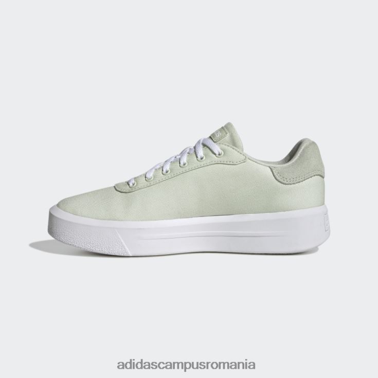 adidas campus romania curte platformă cln pantofi verzi adidas femei verde/alb/negru J266N221990