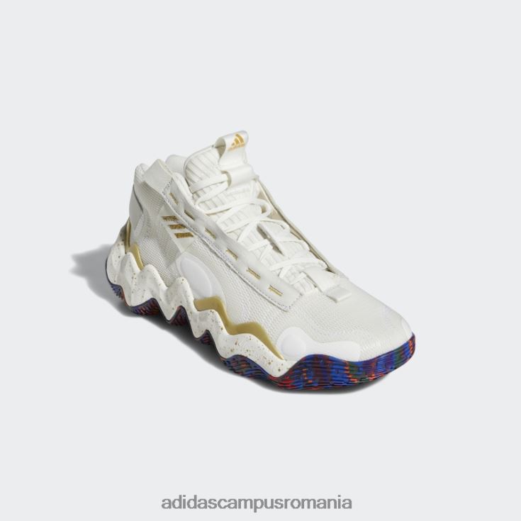 adidas campus romania expoziție b pantofi de baschet mijlocii albi femei alb/auriu metalic J266N222261
