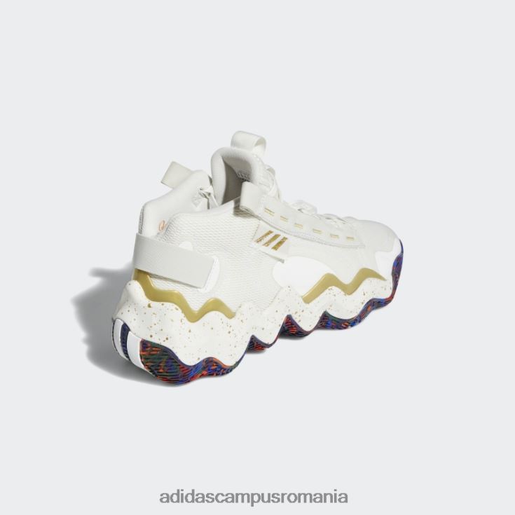 adidas campus romania expoziție b pantofi de baschet mijlocii albi femei alb/auriu metalic J266N222261