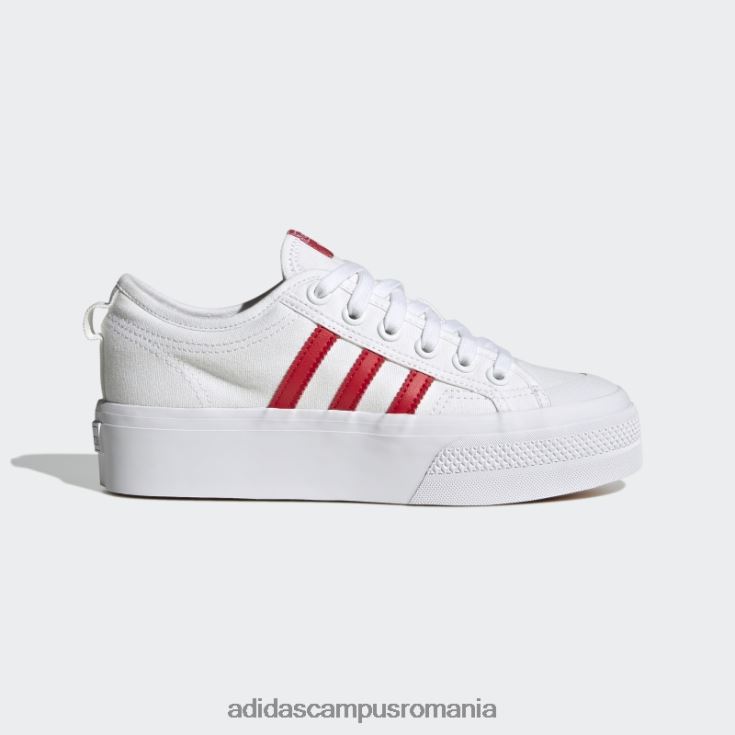adidas campus romania nizza pantofi cu platformă stacojiu femei alb/stacojiu/negru J266N222091