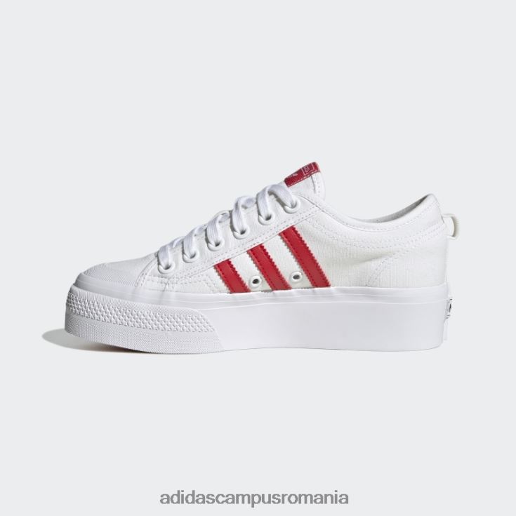 adidas campus romania nizza pantofi cu platformă stacojiu femei alb/stacojiu/negru J266N222091