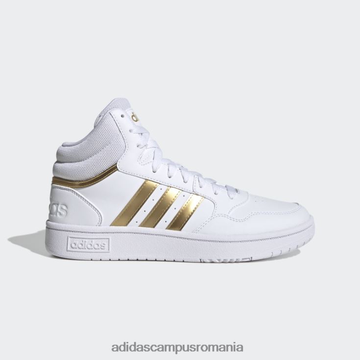 adidas campus romania pantofi clasici de baschet alb hoops 3.0 mid lifestyle femei alb/gri J266N222055