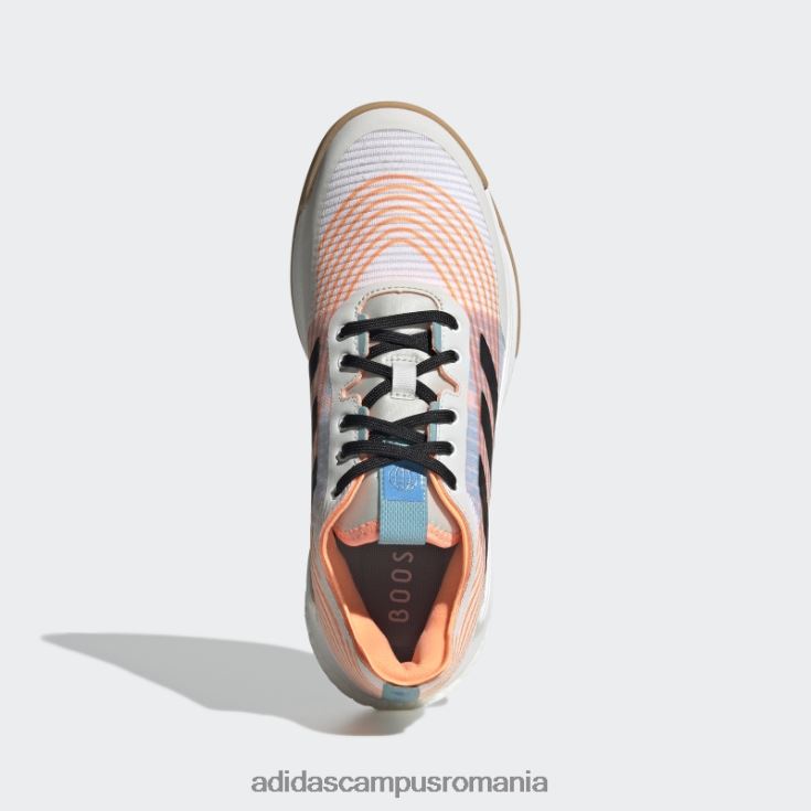 adidas campus romania pantofi crazyflight albi femei alb/negru/portocaliu fascicul J266N222351