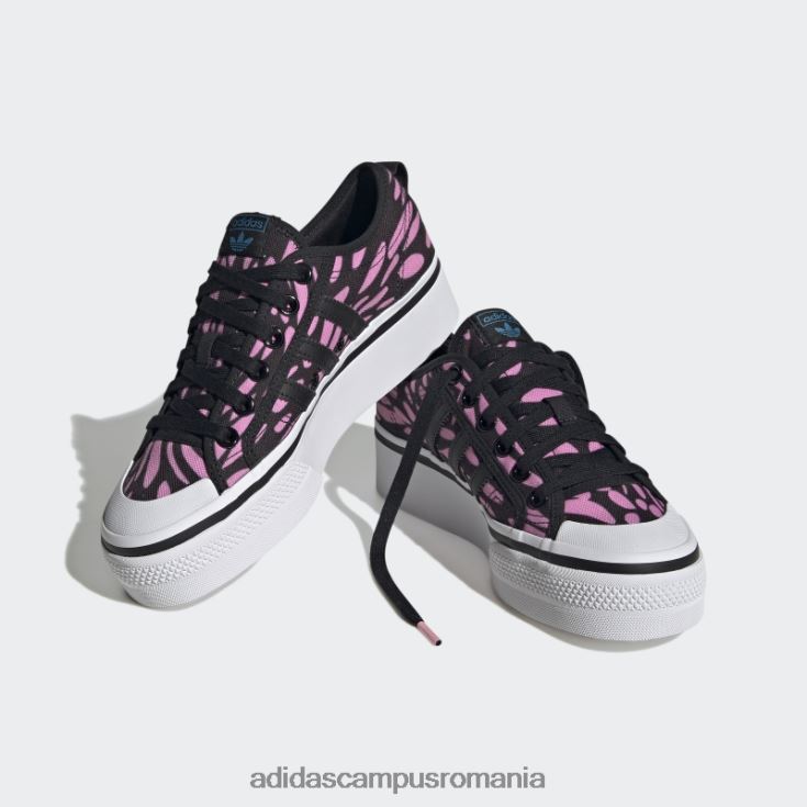adidas campus romania pantofi cu platformă nizza negri femei negru J266N222237