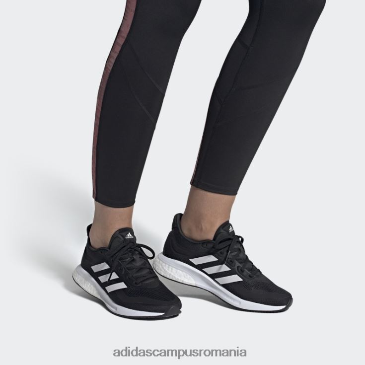 adidas campus romania pantofi de alergare supernova negri femei negru/alb/argintiu J266N222369