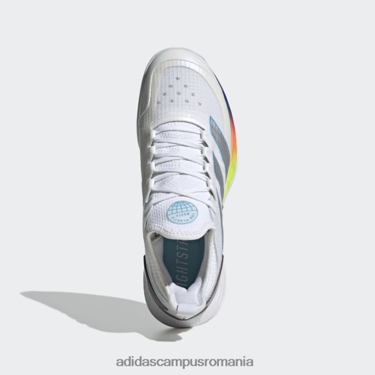 adidas campus romania pantofi de tenis cyan adizero ubersonic 4 femei alb/argintiu/cian J266N222191