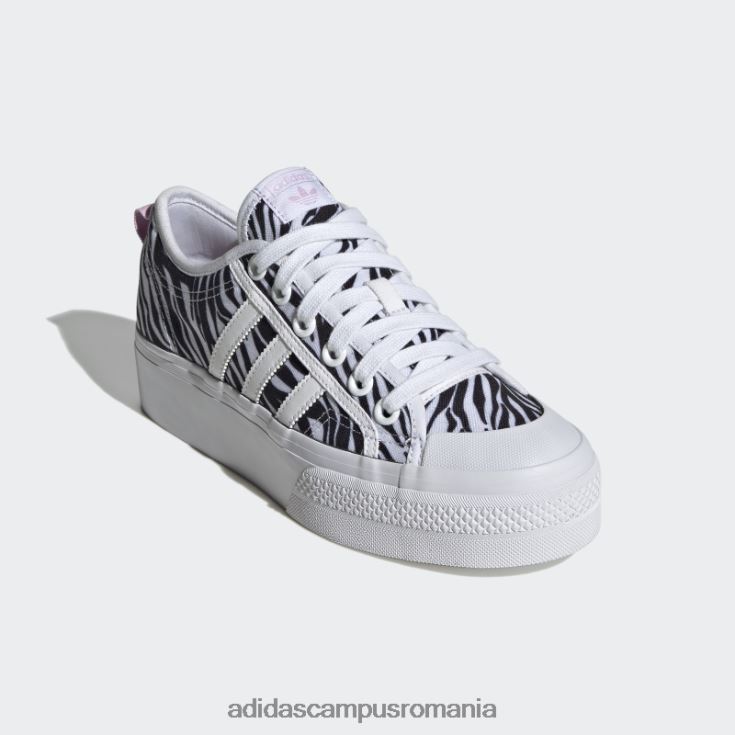 adidas campus romania pantofi negri cu platformă nizza femei alb/liliac/negru J266N222056