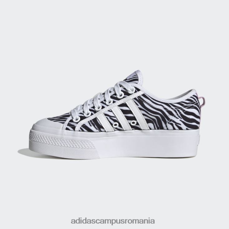 adidas campus romania pantofi negri cu platformă nizza femei alb/liliac/negru J266N222056
