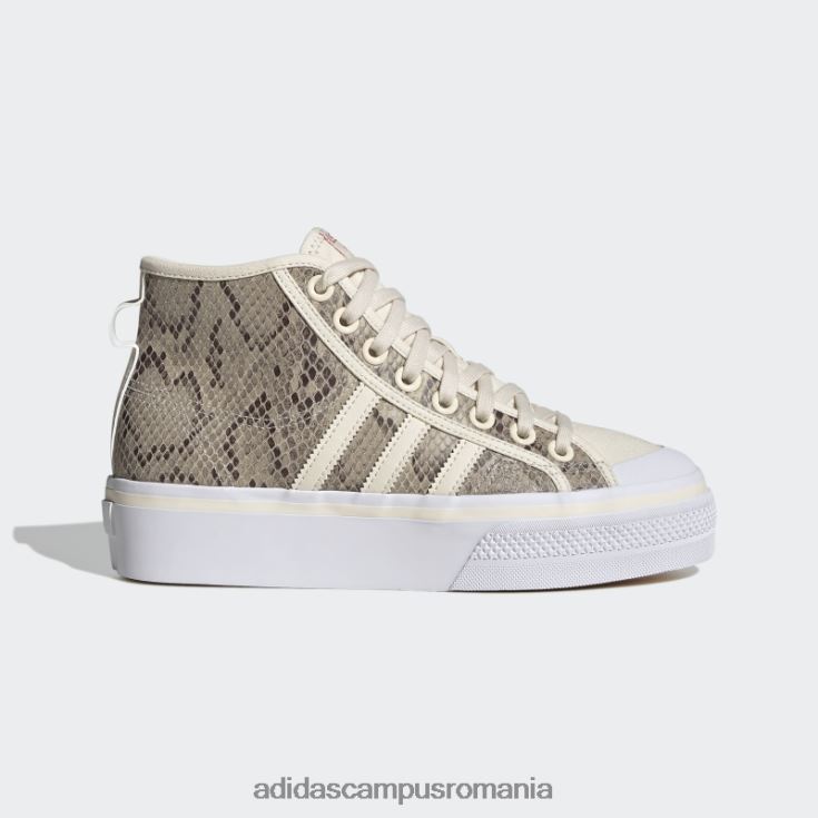 adidas campus romania pantofi nizza platform mid adidas alb femei alb negru J266N222116