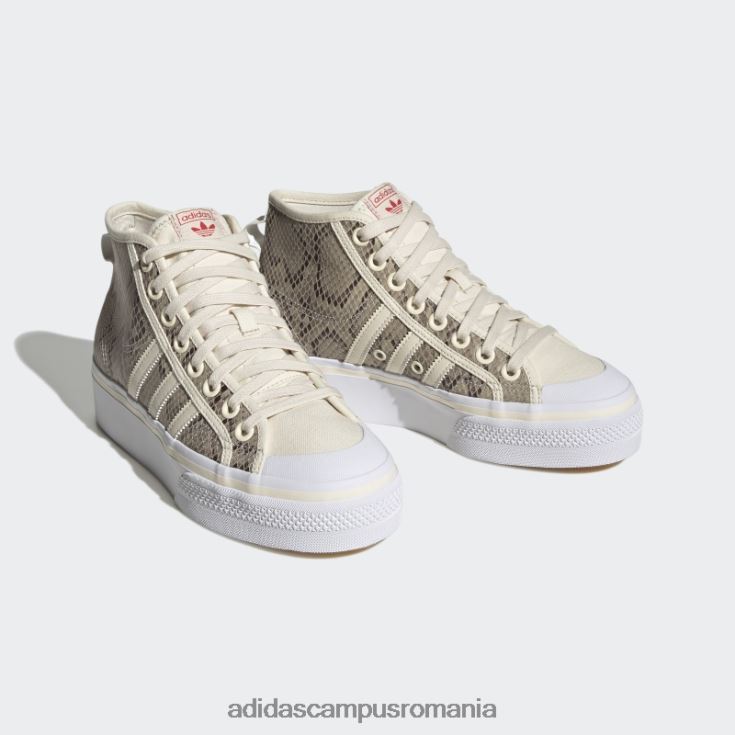adidas campus romania pantofi nizza platform mid adidas alb femei alb negru J266N222116