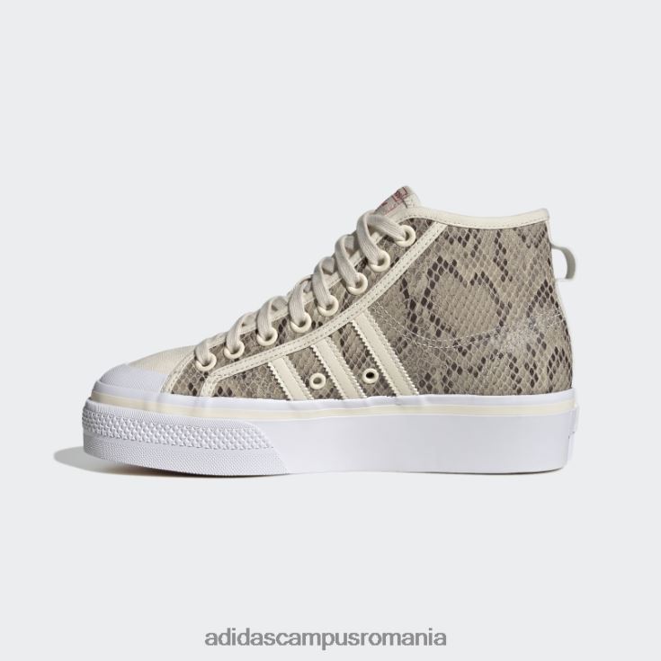 adidas campus romania pantofi nizza platform mid adidas alb femei alb negru J266N222116