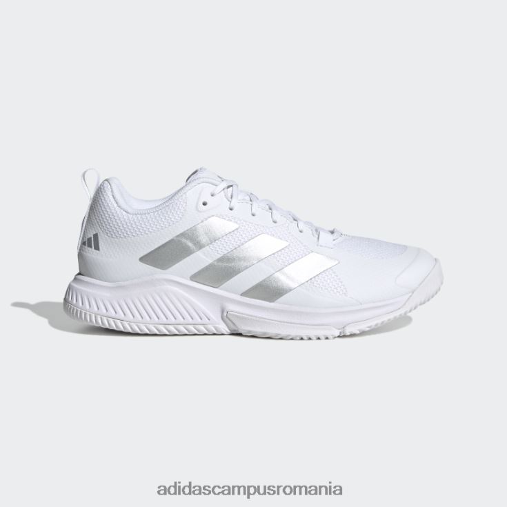adidas campus romania pantofi pentru echipa de teren alb bounce 2.0 femei alb/argintiu/gri J266N222318