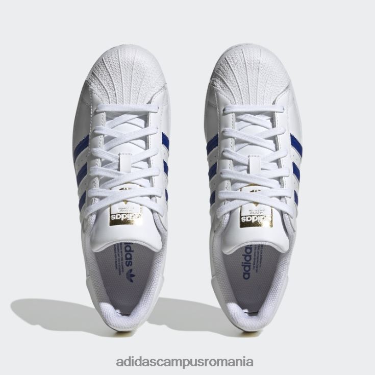 adidas campus romania pantofi superstar de moda aurii metalici femei alb/albastru/auriu metalic J266N222072