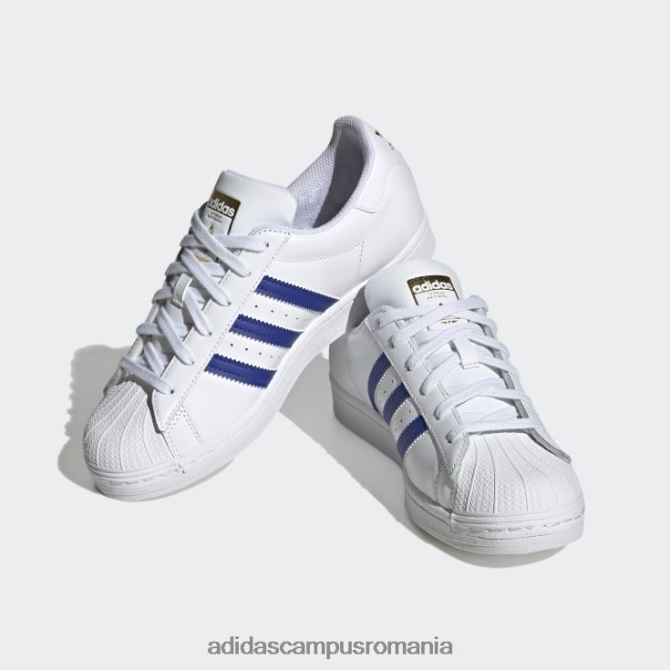 adidas campus romania pantofi superstar de moda aurii metalici femei alb/albastru/auriu metalic J266N222072