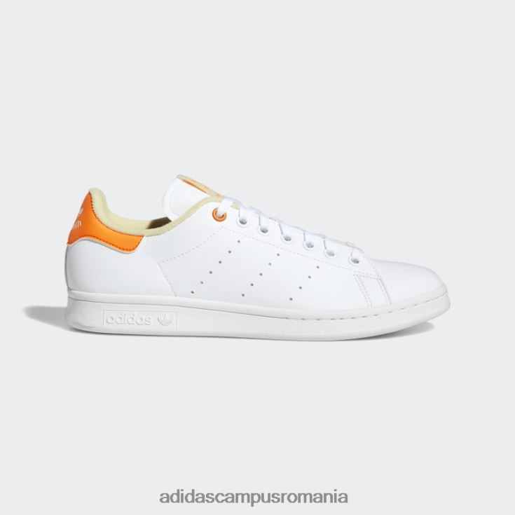 adidas campus romania pantofii ei vegani Stan Smith alb femei papură alb/galben/portocaliu J266N222115