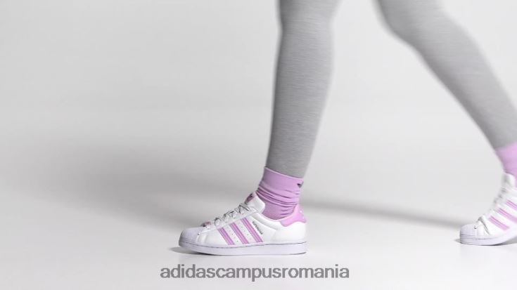 adidas campus romania superstar albă pantofii ei vegani adidas femei alb/liliac/roz J266N222167