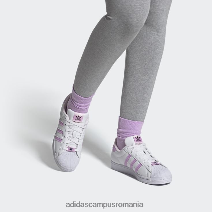 adidas campus romania superstar albă pantofii ei vegani adidas femei alb/liliac/roz J266N222167
