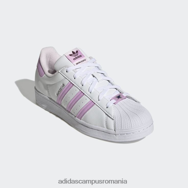 adidas campus romania superstar albă pantofii ei vegani adidas femei alb/liliac/roz J266N222167