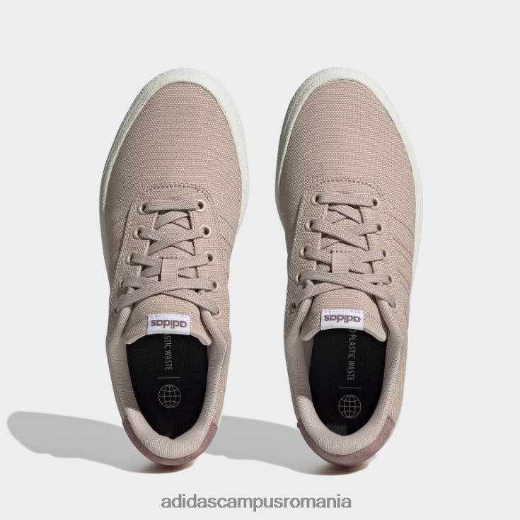 adidas campus romania taupe vulc raid3r lifestyle skateboarding pantofi de branding cu 3 dungi femei taupe/alb/violet J266N221970