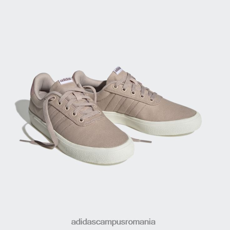adidas campus romania taupe vulc raid3r lifestyle skateboarding pantofi de branding cu 3 dungi femei taupe/alb/violet J266N221970