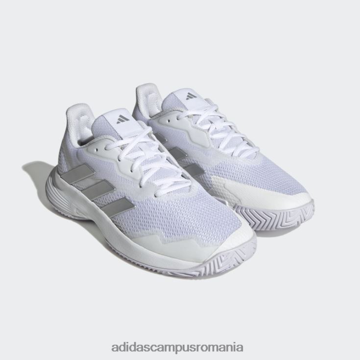 adidas campus romania fashion courtjam control pantofi de tenis argintii femei alb/argintiu J266N215978