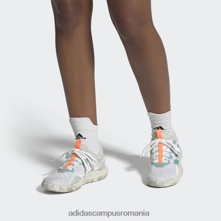adidas campus romania pantofi de tenis albi cu talpă de control femei alb/ton menta/gri orbit J266N22147