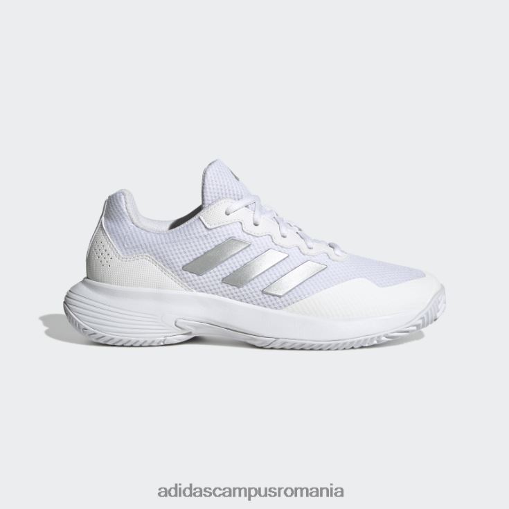 adidas campus romania pantofi de tenis gamecourt 2.0 argintii femei alb/argintiu J266N215924