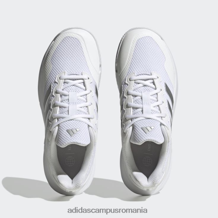 adidas campus romania pantofi de tenis gamecourt 2.0 argintii femei alb/argintiu J266N215924