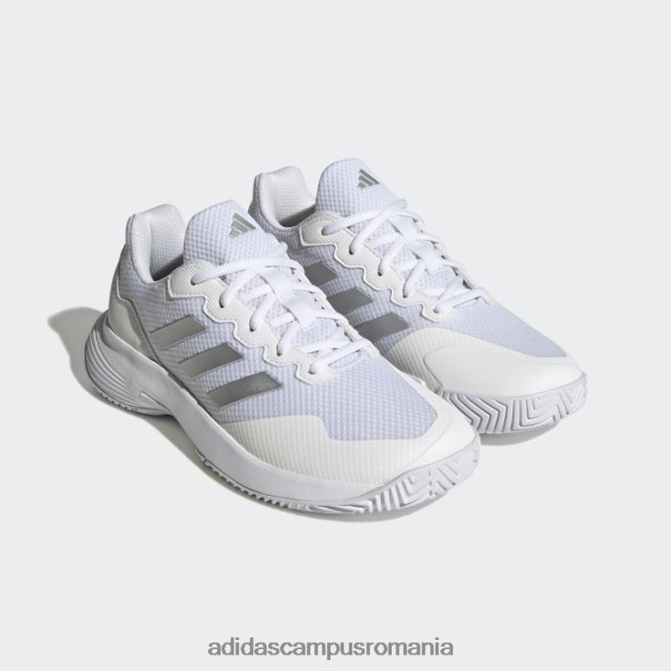 adidas campus romania pantofi de tenis gamecourt 2.0 argintii femei alb/argintiu J266N215924