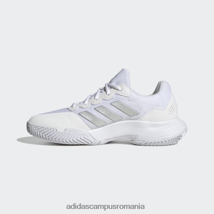 adidas campus romania pantofi de tenis gamecourt 2.0 argintii femei alb/argintiu J266N215924