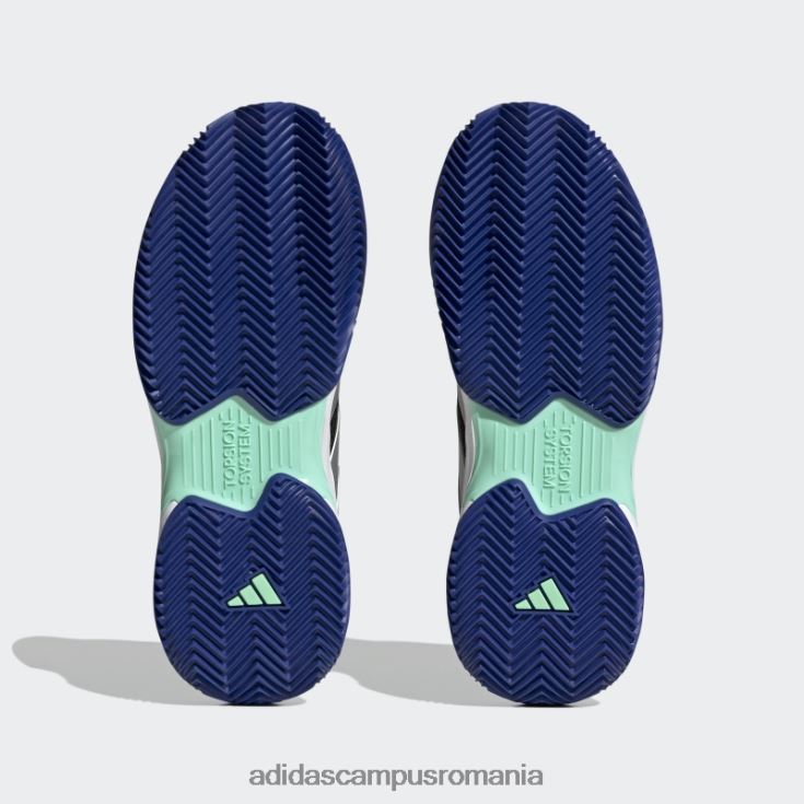 adidas campus romania pantofi de tenis negri pe zgură de control Courtjam femei negru/argintiu/mentă J266N216145