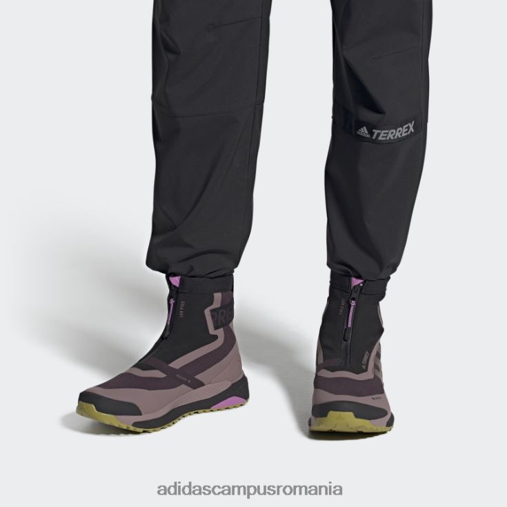 adidas campus romania terrex free hiker cold.rdy cizme de drumeție maro femei maro/roșu/liliac J266N28768