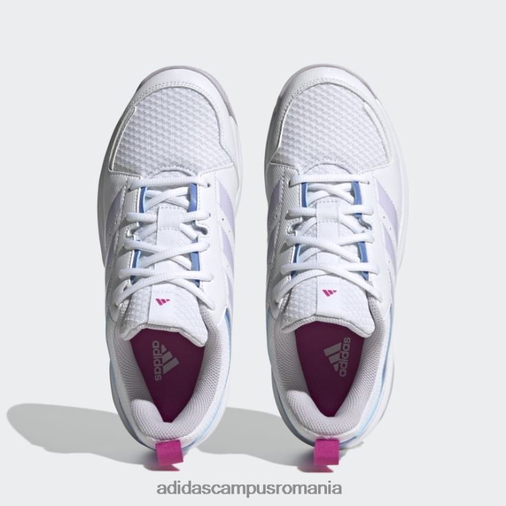 adidas campus romania pantofi indoor ligra 7 alb femei alb/argintiu zori/albastru J266N215988