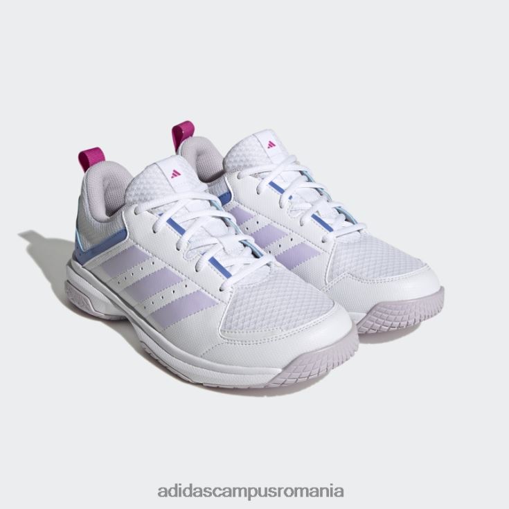 adidas campus romania pantofi indoor ligra 7 alb femei alb/argintiu zori/albastru J266N215988