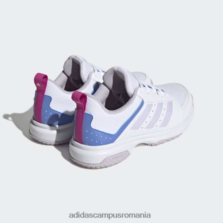 adidas campus romania pantofi indoor ligra 7 alb femei alb/argintiu zori/albastru J266N215988