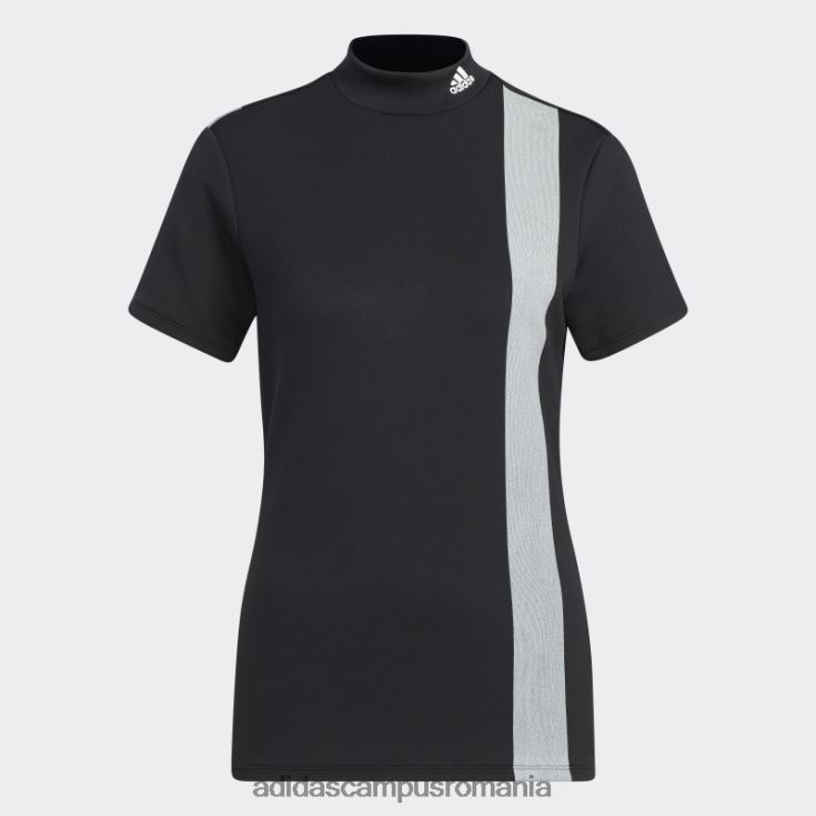 adidas campus romania Cămașă neagră aeroready cu 3 bare cu gât fals femei negru J266N222712