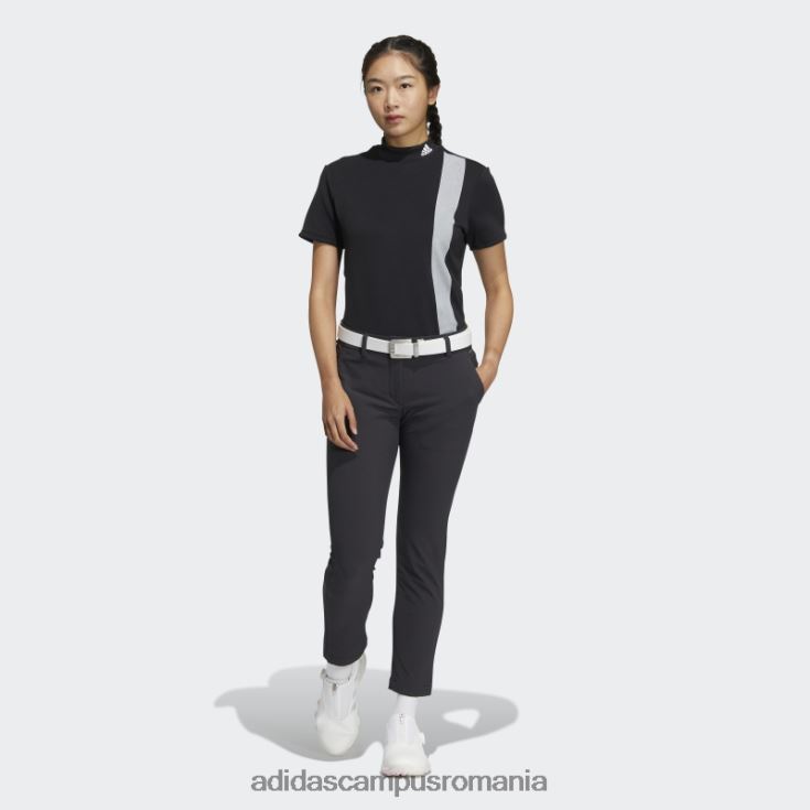 adidas campus romania Cămașă neagră aeroready cu 3 bare cu gât fals femei negru J266N222712