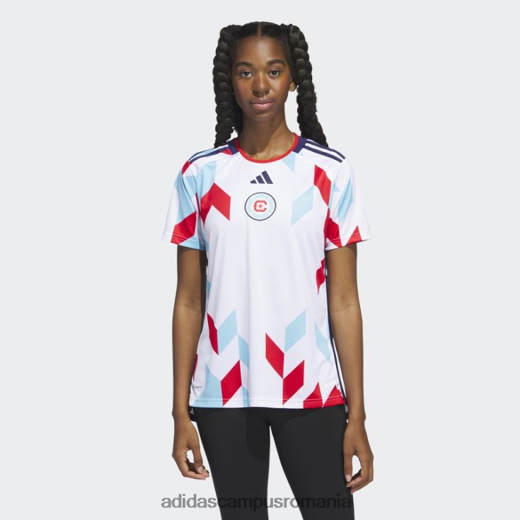 adidas campus romania Tricou deplasare Chicago Fire 23/24 alb femei cer alb/noapte J266N222879