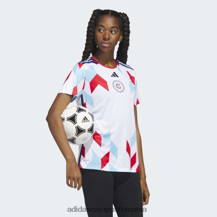 adidas campus romania Tricou deplasare Chicago Fire 23/24 alb femei cer alb/noapte J266N222879