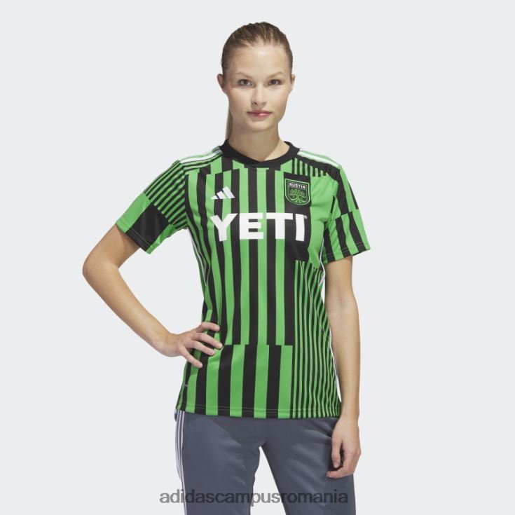 adidas campus romania austin fc 23/24 tricou home alb fashion femei verde/alb real J266N222954