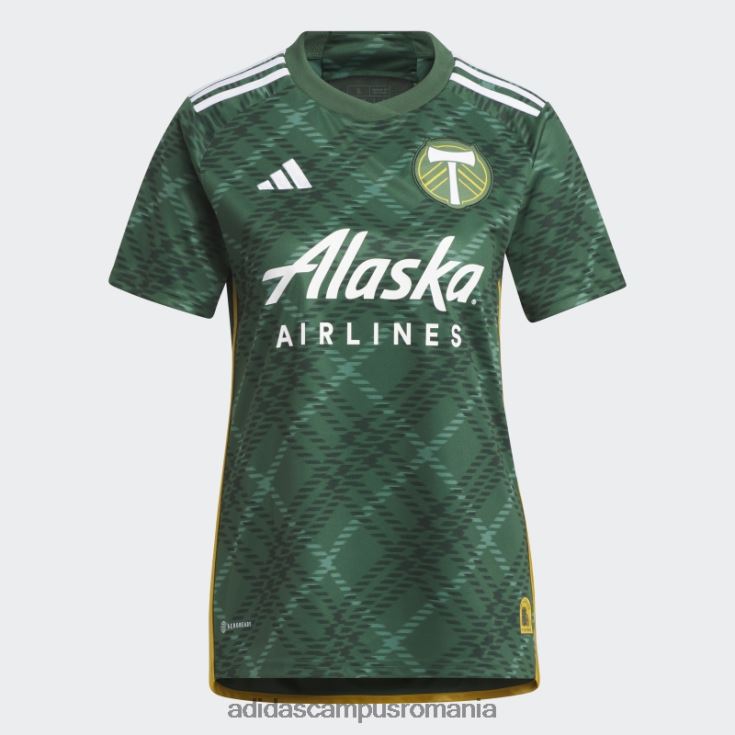 adidas campus romania portland timbers 23/24 tricou acasă tech forest femei tech forest/alb J266N222952
