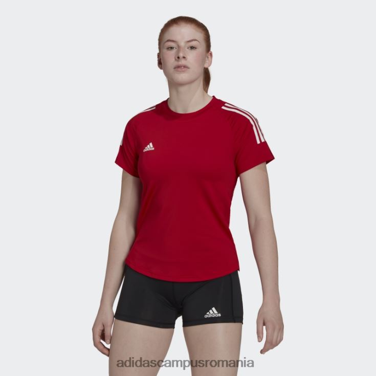 adidas campus romania tricou hilo roșu femei rosu alb J266N222654