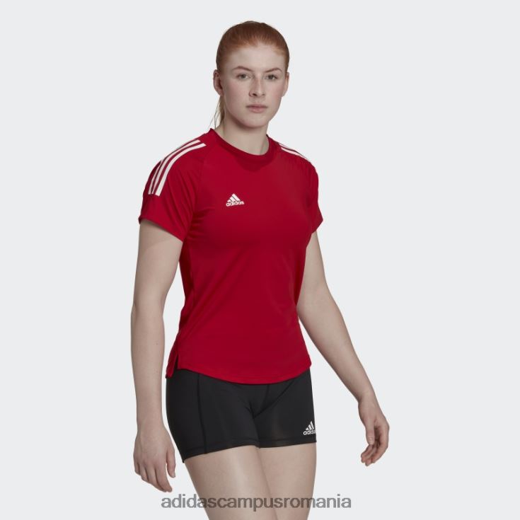 adidas campus romania tricou hilo roșu femei rosu alb J266N222654