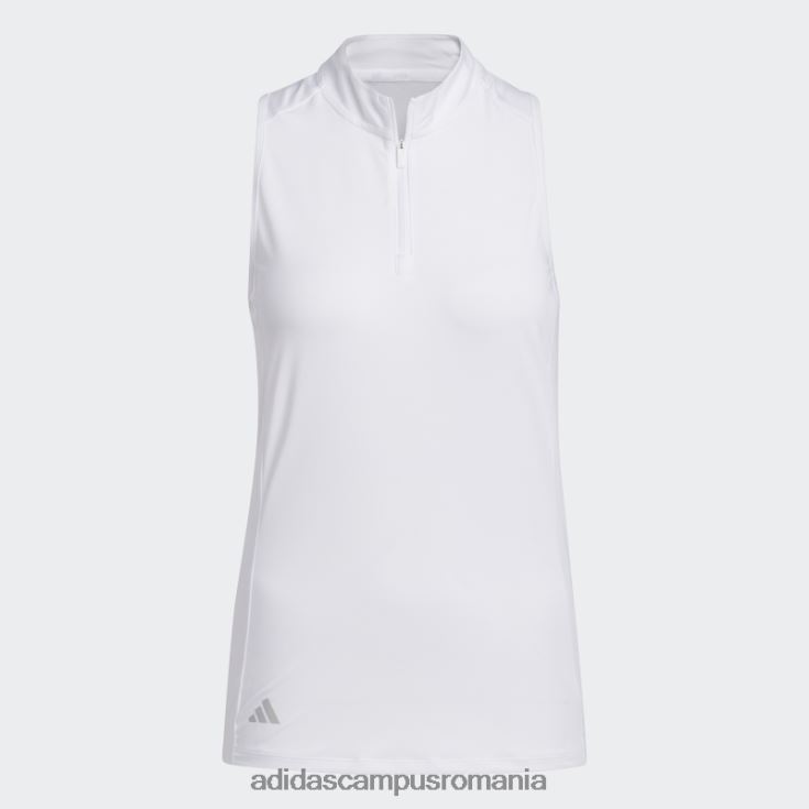 adidas campus romania tricou polo alb fără mâneci cu spatele cros femei alb J266N222846